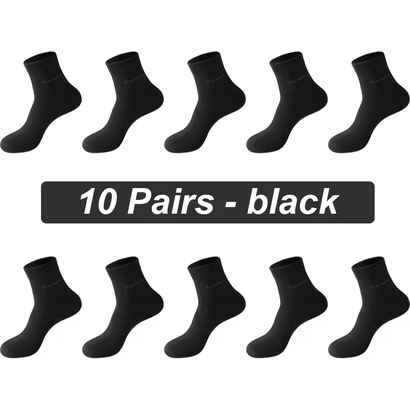 10Pairs Bamboo Fiber Socks Men Casual Business Anti-Bacterial Comfortable Breatheable High Quality Sock Male Plus Size EU38-46 - Image 11