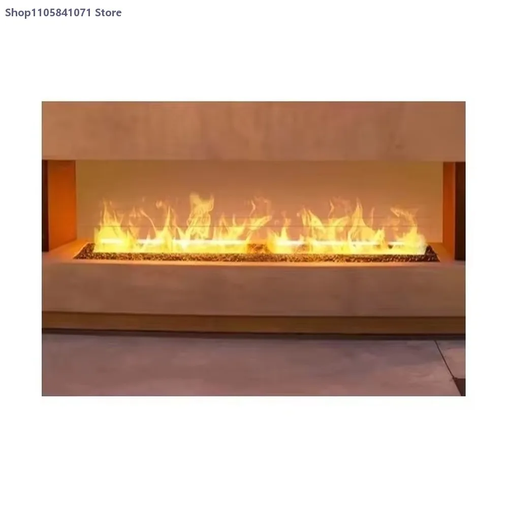 Modern 2000mm Electric Fireplace 3D LED Flame for Steam Voice Control Built-in Electric Fireplace for Home Decor
