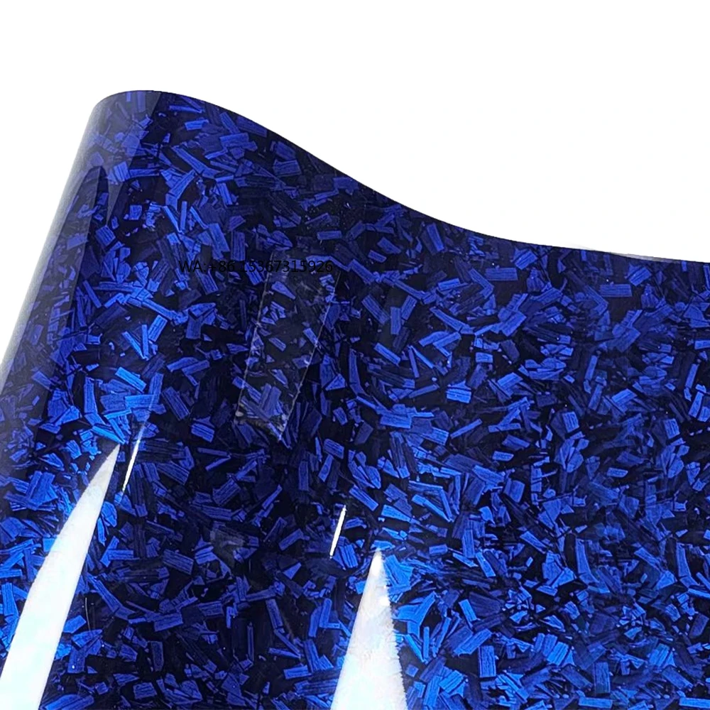 

XAP High Glossy Forged Blue Carbon Fiber Car Sticker Sticker on the Hood Adhesive Vinyl for Vinyl Wrap Bubble Free