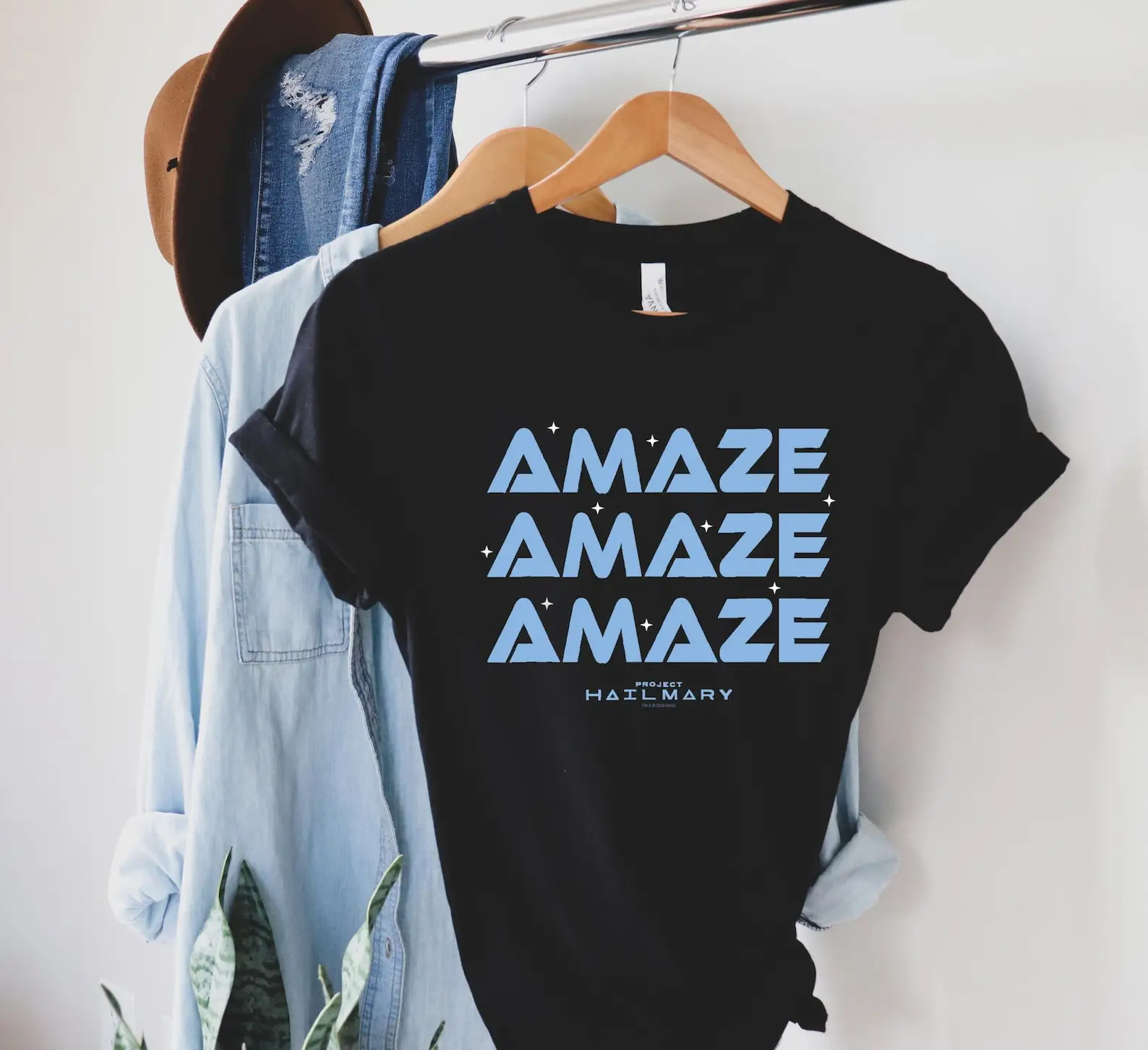 Project Hail Mary Shirt Amaze Amaze Amaze Tee, Sci-Fi Book Gift, Space Movie Apparel, Minimalist Crewneck, Rocky Fan T-shirt