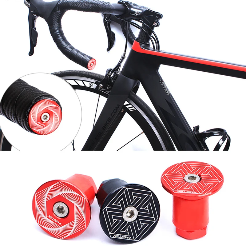 RISK 1Pair Bike Handlebar Ends Aluminum Bicycle Grip End Cap MTB Road Bike Foldable Bicycle Handle Bar Plug Cycling Accessories