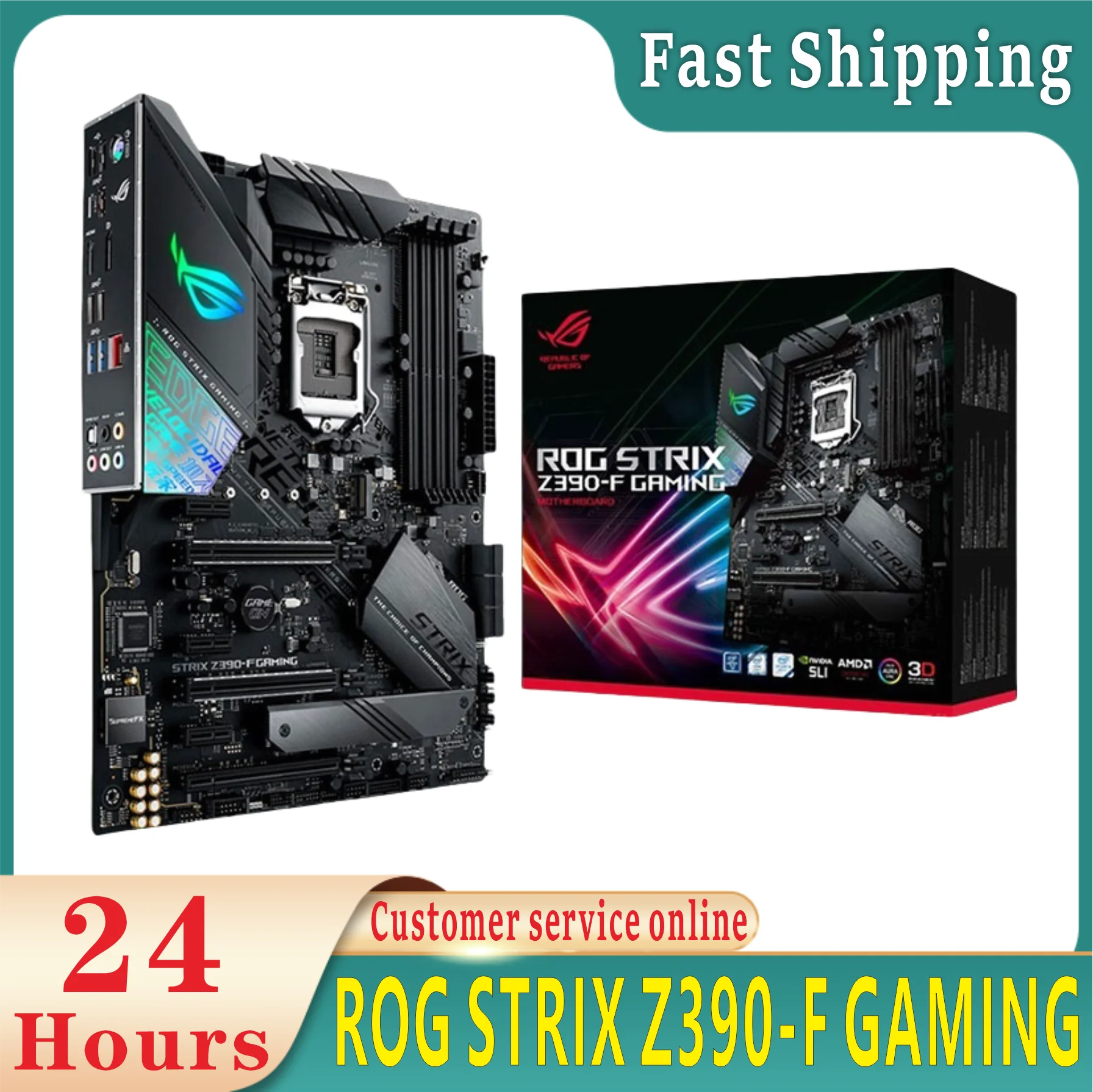 Brand New Original ROG STRIX Z390-F GAMING Desktop Board LGA 1151 DDR4 Intel 8th Generation 9th  i9 i7 i5 i3 128GB RGB Board