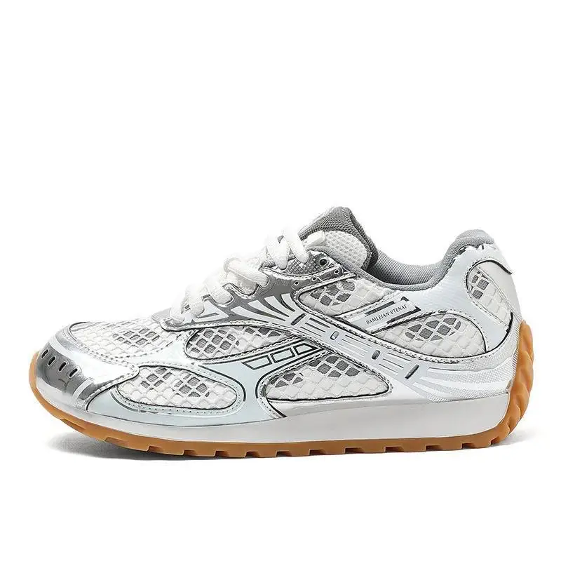 

High Quality Leather Flat Bottom Casual Running Shoes Couple Versatile New Model Comfortable Breathable Fashion Men Women