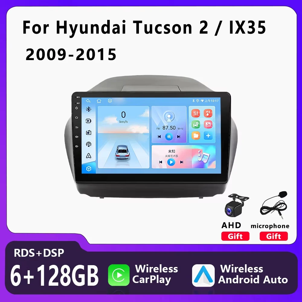 

Car Radio Multimedia Player For Hyundai Tucson 2 LM IX35 2009-2015 Wireless Carplay Android Auto GPS Navigation Stereo Head Unit
