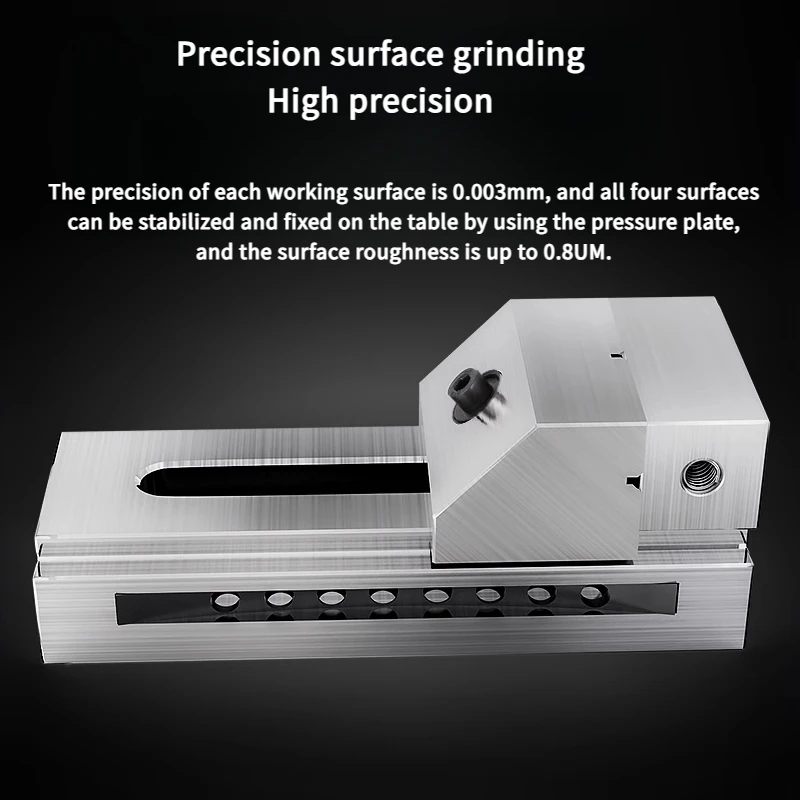 QKG Quick Release Precision Vise Tool Steel Hardness 58-62 Wire Cutting Grinder Milling Machine Clamp