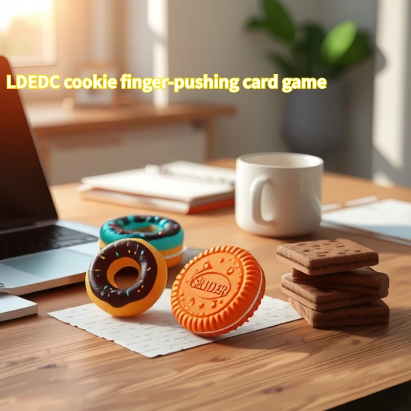 LDEDC 쿠키 3D 프린팅 자석 푸시앤슬라이드 피젯 토이 데스크탑 스트레스 해소용
