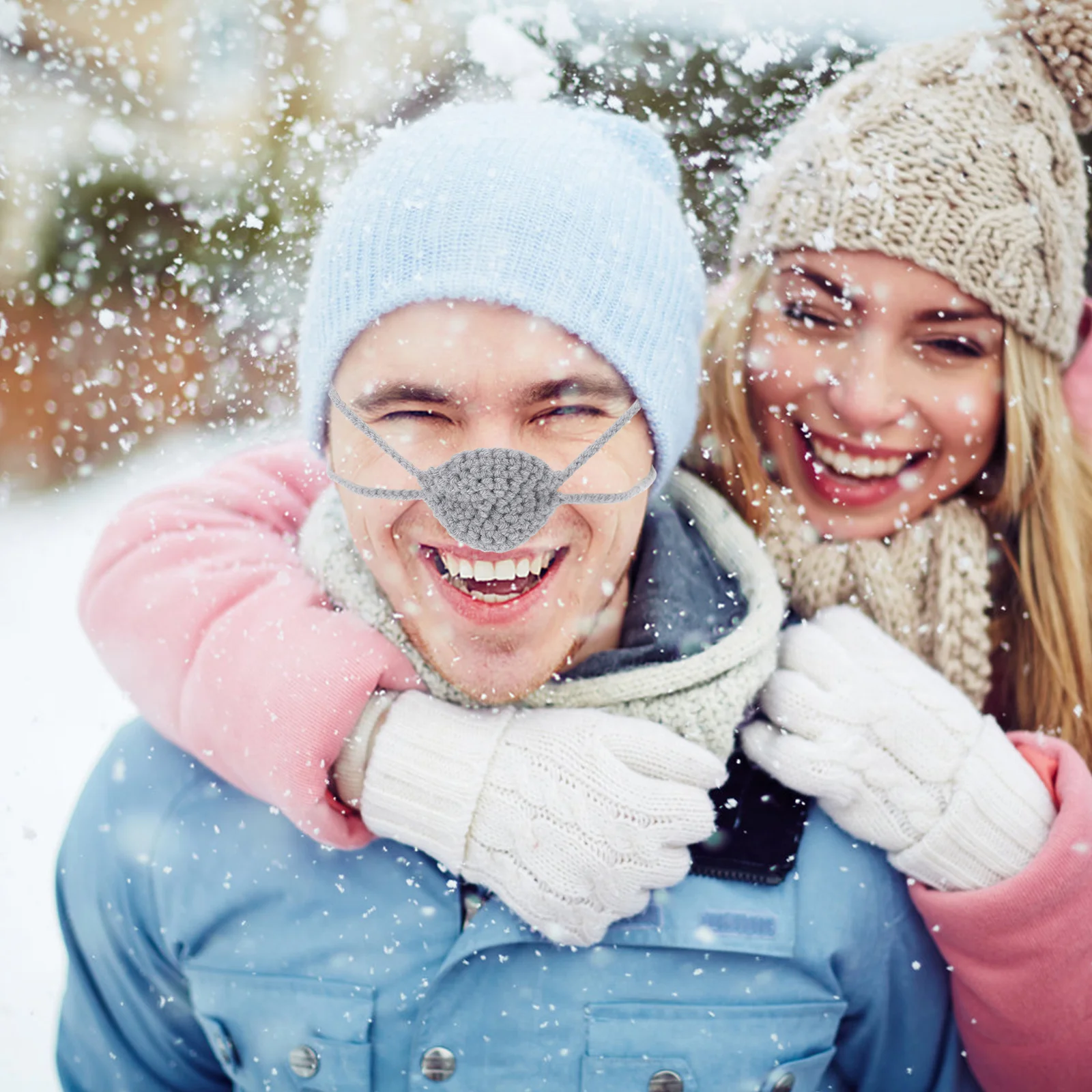 Lã macia inverno nariz mais quente guarda aconchegante proteção confortável tempo frio esqui snowboard atividades ao ar livre