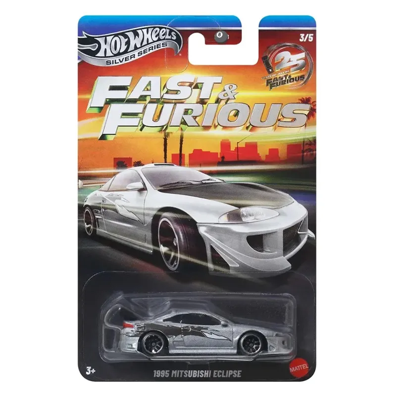 2026 New Hot Wheels Silver Serie Fast & Furious Honda Civic Dodge Charger Mitsubishi Eclipse Collectible Car Model Birthday Gift view 4