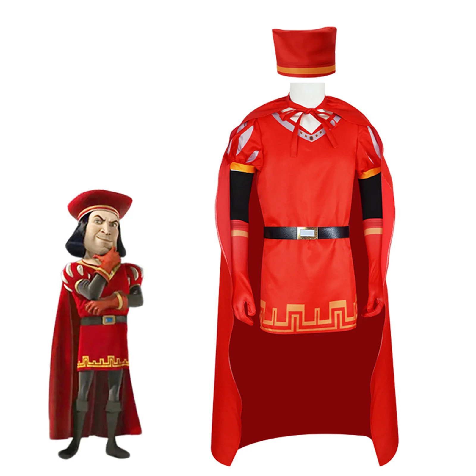 Lord Farquaad 코스프레 의상, 성인, 어린이, 할로윈 의상, 역할 놀이 파티