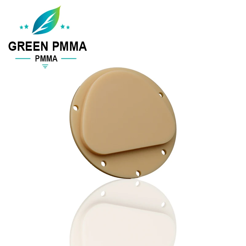 Green PMMA 5pcs Zirkonzahn 95mm T22mm Monochrome Open System——for Digital CAD CAM Material