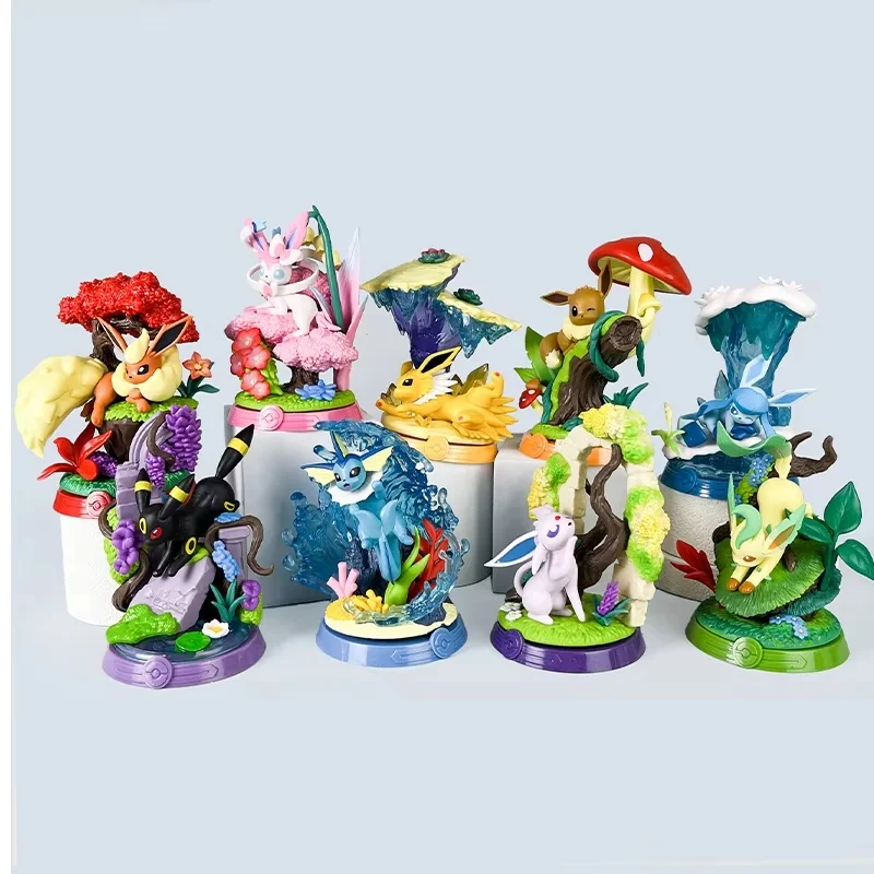 hot-12cm-anime-pokemon-eeveelutions-scene-figure-9pc-full-set-pvc-statue-model-desktop-collectible-ornament-decoration-toy-gifts