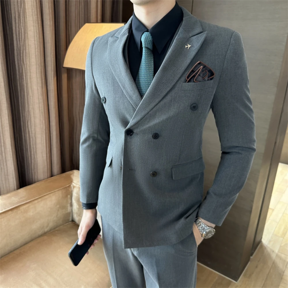 Textured Tuxedo, Four Seasons 2-pieces Suit Set, Interview, Date, On Sale For Men, Fashionable Dancing Classic Groom Wear