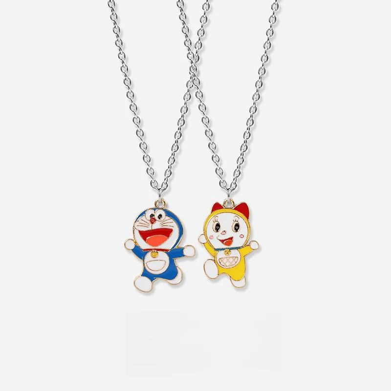 Doraemon Anime Peripheral Necklace Decorations Fashion Versatile Pendants Clothes Chains Friends Couples Children Holiday Gifts