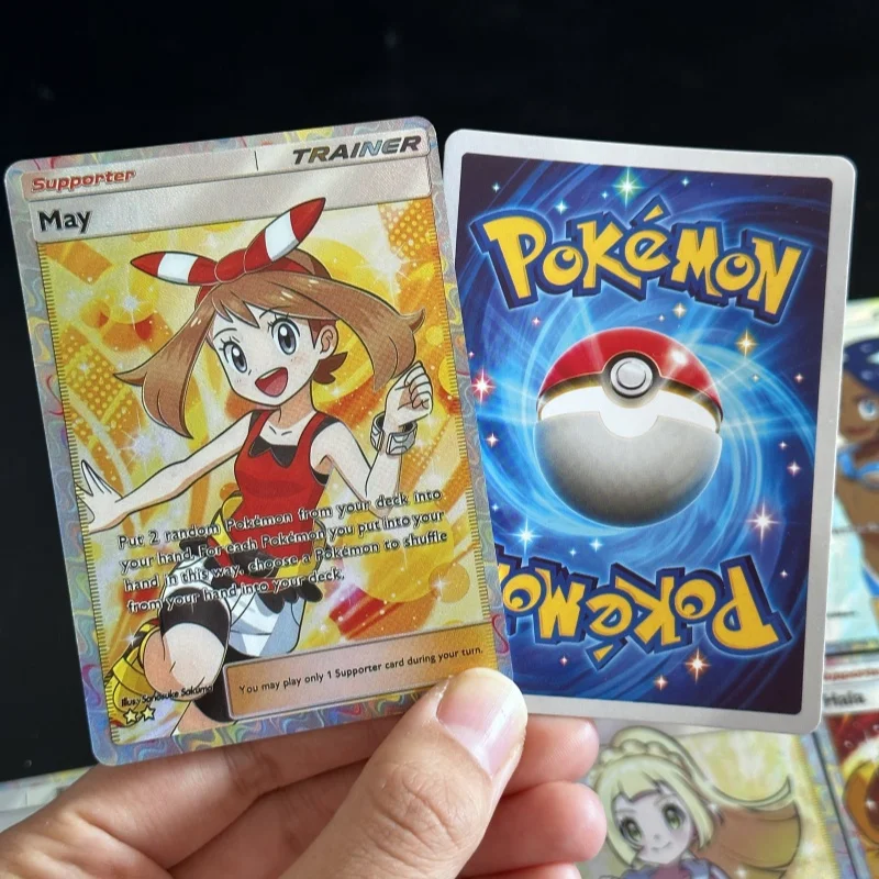 Diy Pokemon PTcg Pocket Cards Immersive Trainer Lusamine Lillie Lisia May Copycat B1 Mega Rising App Game Card