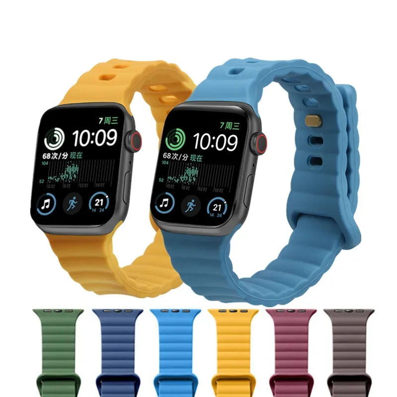 

Силиконовый ремешок для Apple Watch Band 44 мм 45 мм 42 мм 40 мм 38 мм 41 мм Браслет для умных часов Correa для iWatch 8 7 6 5 4 3 Ultra 49 мм