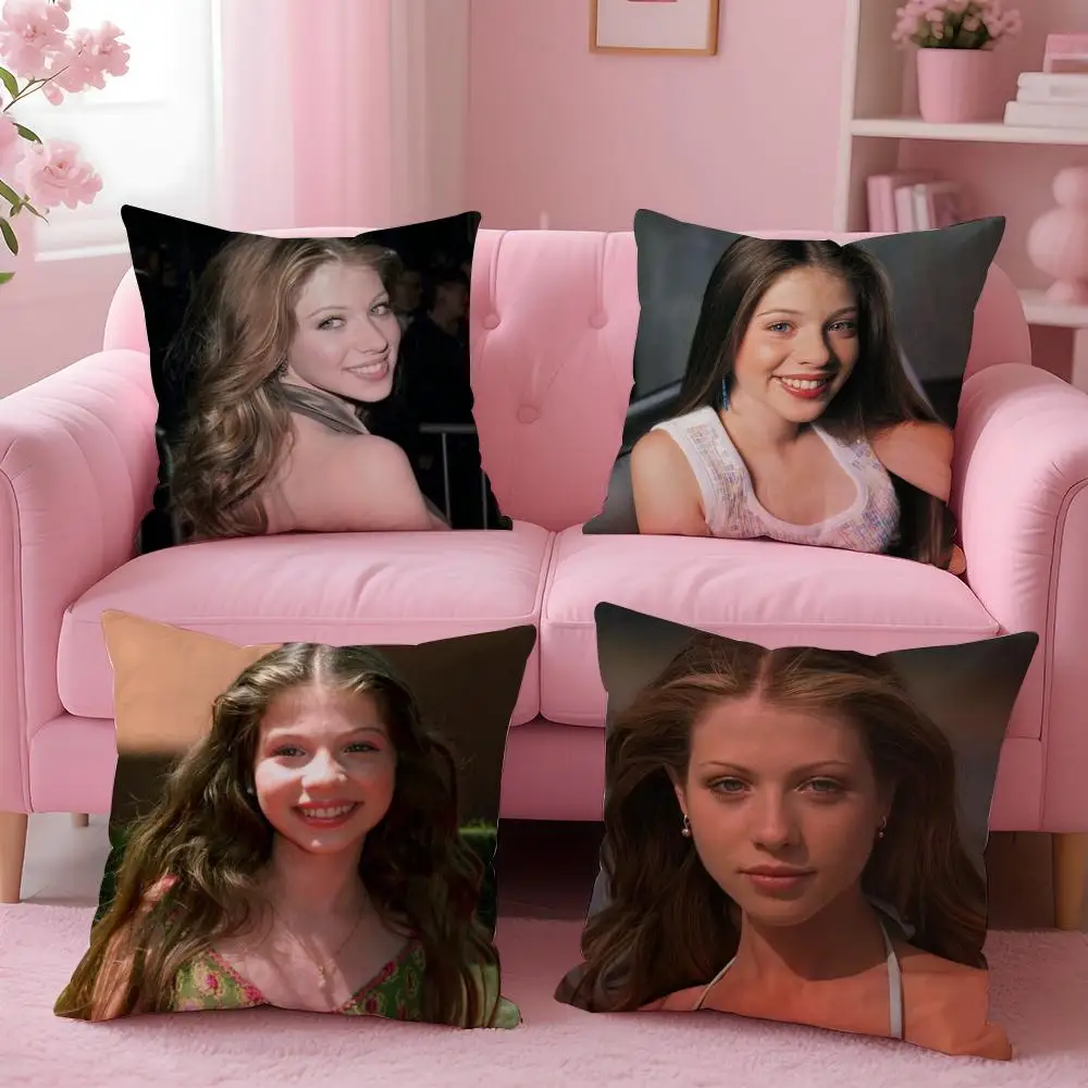 M-Michelle T-Trachtenberg غطاء الوسادة قماش قطيفة لينة على الوجهين أريكة مطبوعة شتاء دافئ المنزل هدية كيس وسادة #3