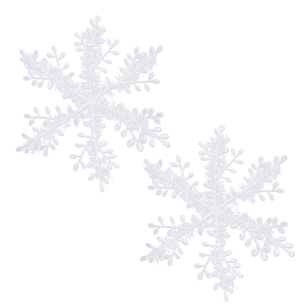 

90Pcs Christmas Snowflakes Ornaments White Plastic Snowflakes Hanging Decorations for Tree Window Ceiling Winter Festival Decor