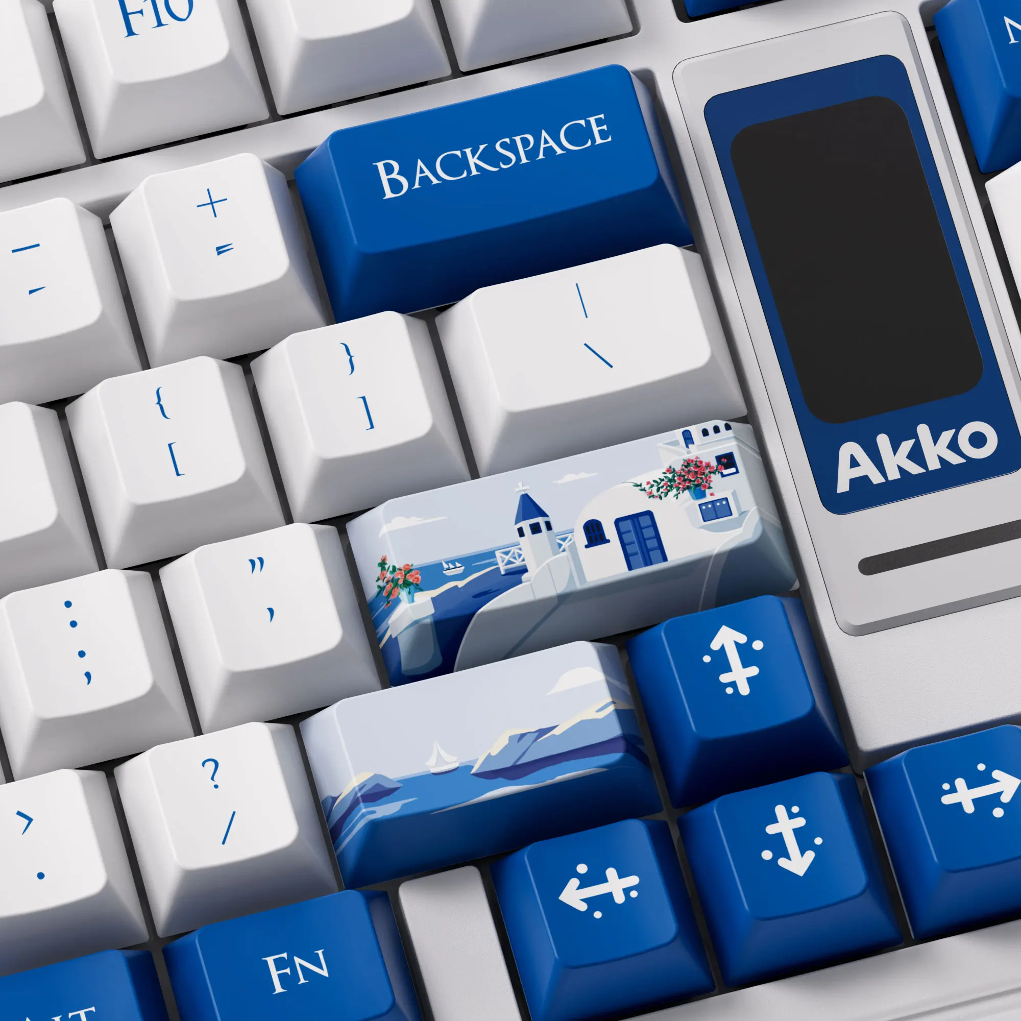 Akko 5098B Santorini kabellose mechanische Tastatur mit TFT-Bildschirm, vertikaler Knopf, 96 Tasten, Hot-Swap-fähige RGB-Gaming-Tastatur mit individueller Tastatur