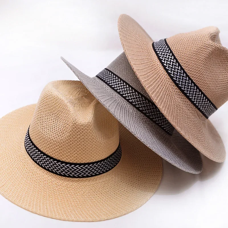 Farmer Straw Hat Summer Outdoor Men\'s Sunscreen Sunshade Hat Breathable Hat Men\'s Fishing Straw Hat Middle-aged And Elderly