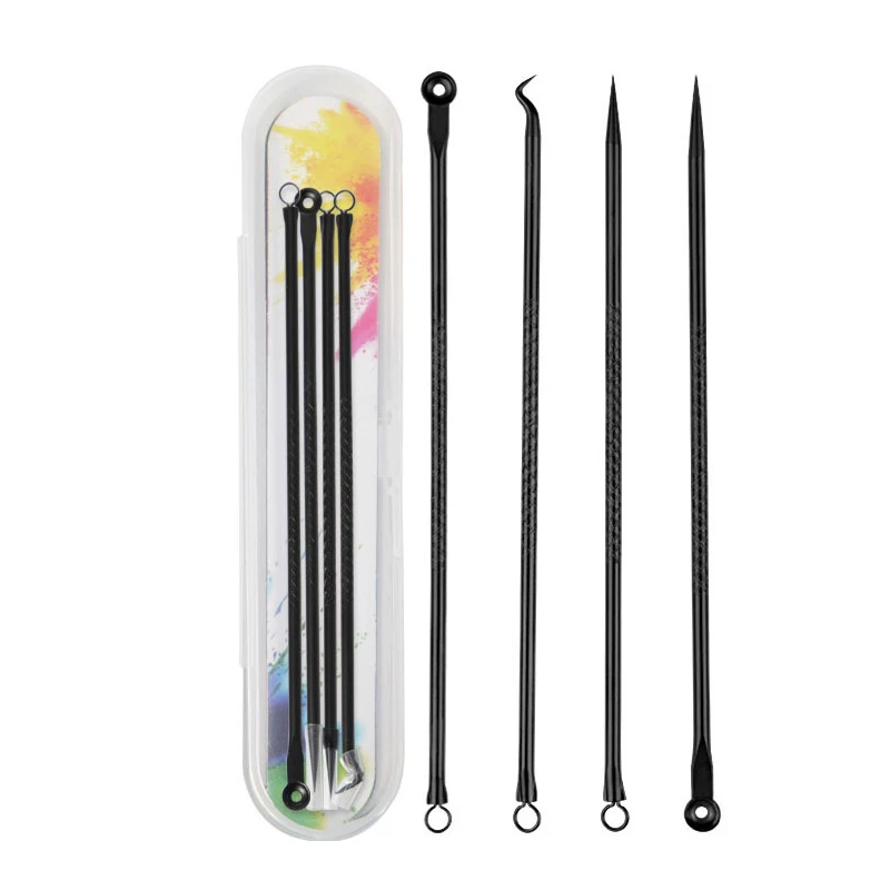 Conjunto de ferramentas de agulha para acne, agulha ultra-pontiaguda extremamente fina, ferramentas especiais de aperto, não sensorial, 4 peças