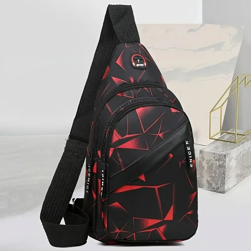 1PC Multifunctional chest bag men crossbody bag lightweight outdoor sports leisure shoulder bag