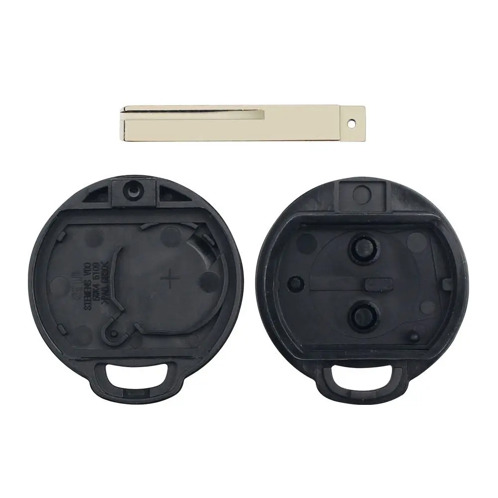 2 ปุ่มกุญแจรถ SHELL ตรง ABS ฝาครอบกุญแจรถ FOB Uncut Blade สําหรับ MITSUBISHI Colt Warior Carisma Spacestar