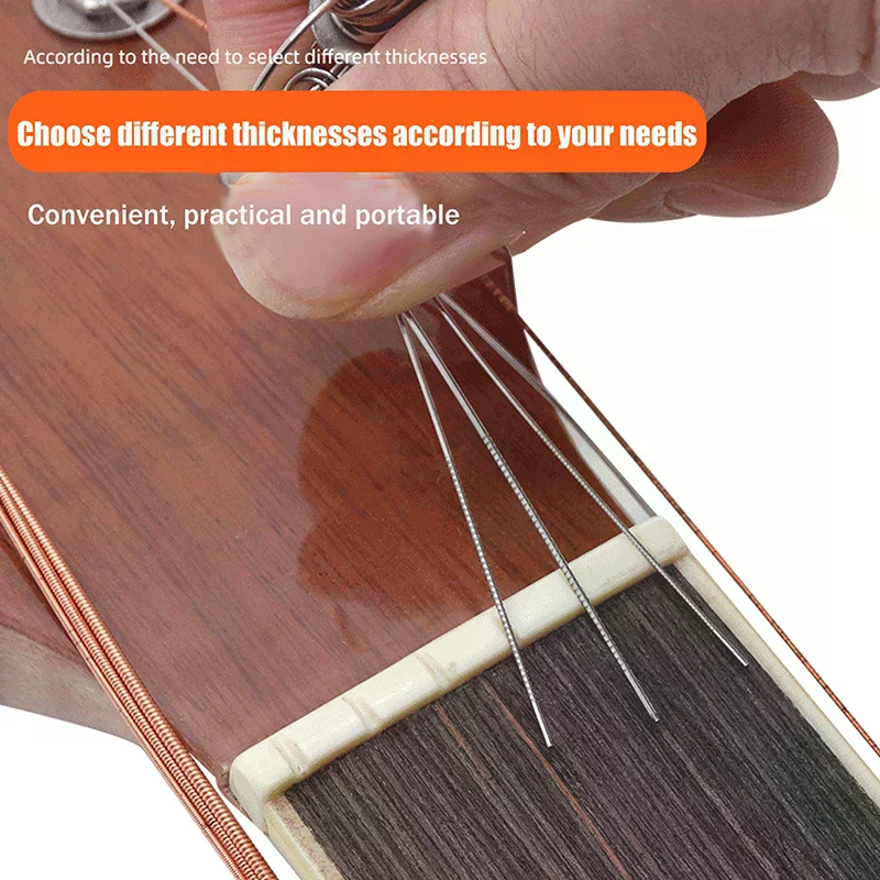 1Set Guitar Nut Slotting File Kit DIY Slot Saw Rods Filing Set Luthier Stringed Instrument Guitar Accessories Guitar Repair Tool
