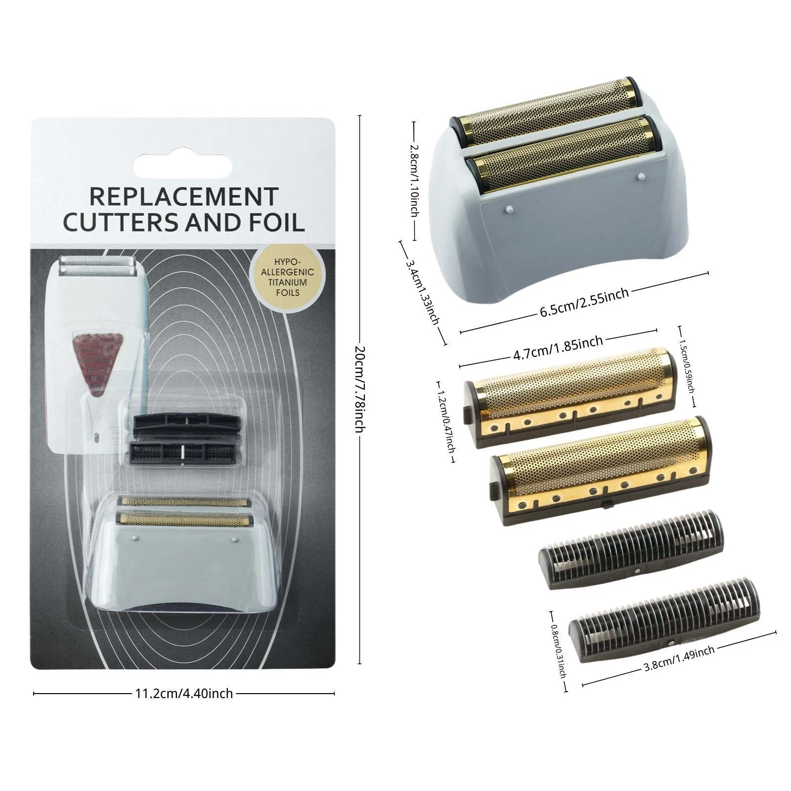 Professional Barber Shaver Replacement Foils And Cutter for Andis 3D Intelligent Floating Shaving Blade Shaver Head 17260/17155