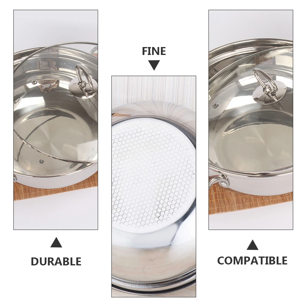 

1Pcs Stainless Steel Soup Pot Premium Polished Multifunctional Cooking Boiler for Hot Pot Noodles Soup Kitchen Use