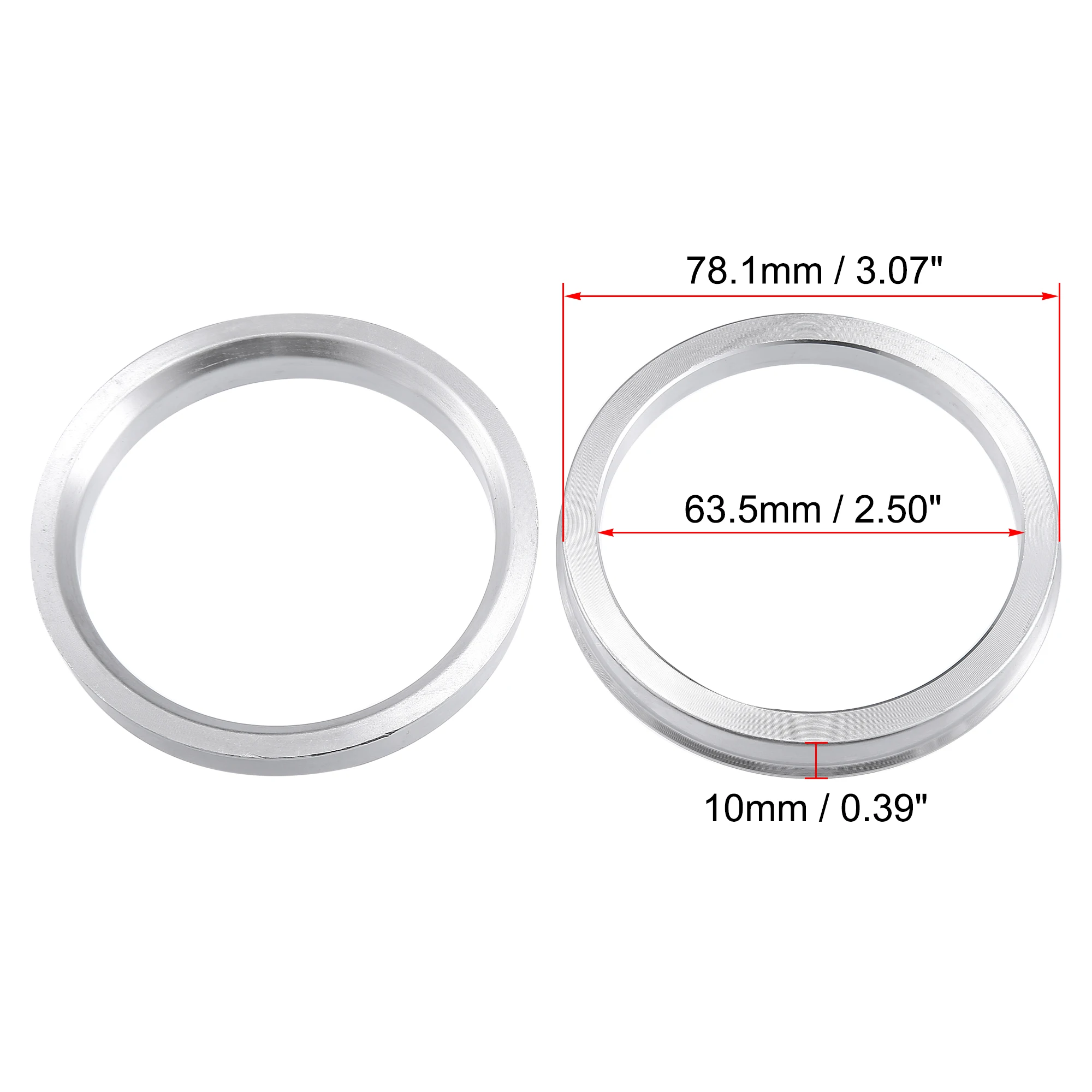 UXCELL 4pcs OD 78.1mm to ID 63.5mm 64.1mm 66.1mm 66.9mm 72.6mm Car Hub Centric Rings Wheel Bore Center Spacer Accessories