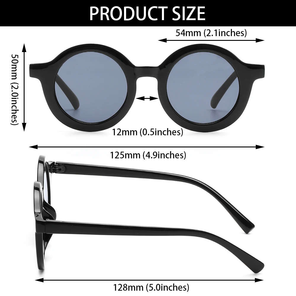 Outdoor Round Frame Sun Glasses Beach Protection Glasses Eyewear for Children  Sunglasses Toddler Sunglasses
