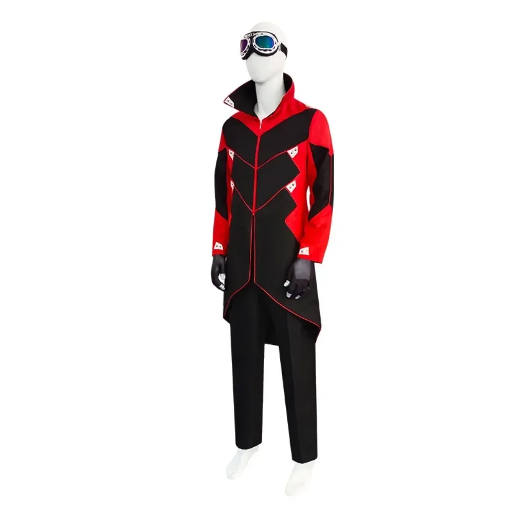 Nuovo adulto Eggman Costume Cosplay Giacca Cappotto Guanti Occhiali per Gli Uomini Sonic 2 Dottore Robotnik Halloween Party Carnevale Abiti