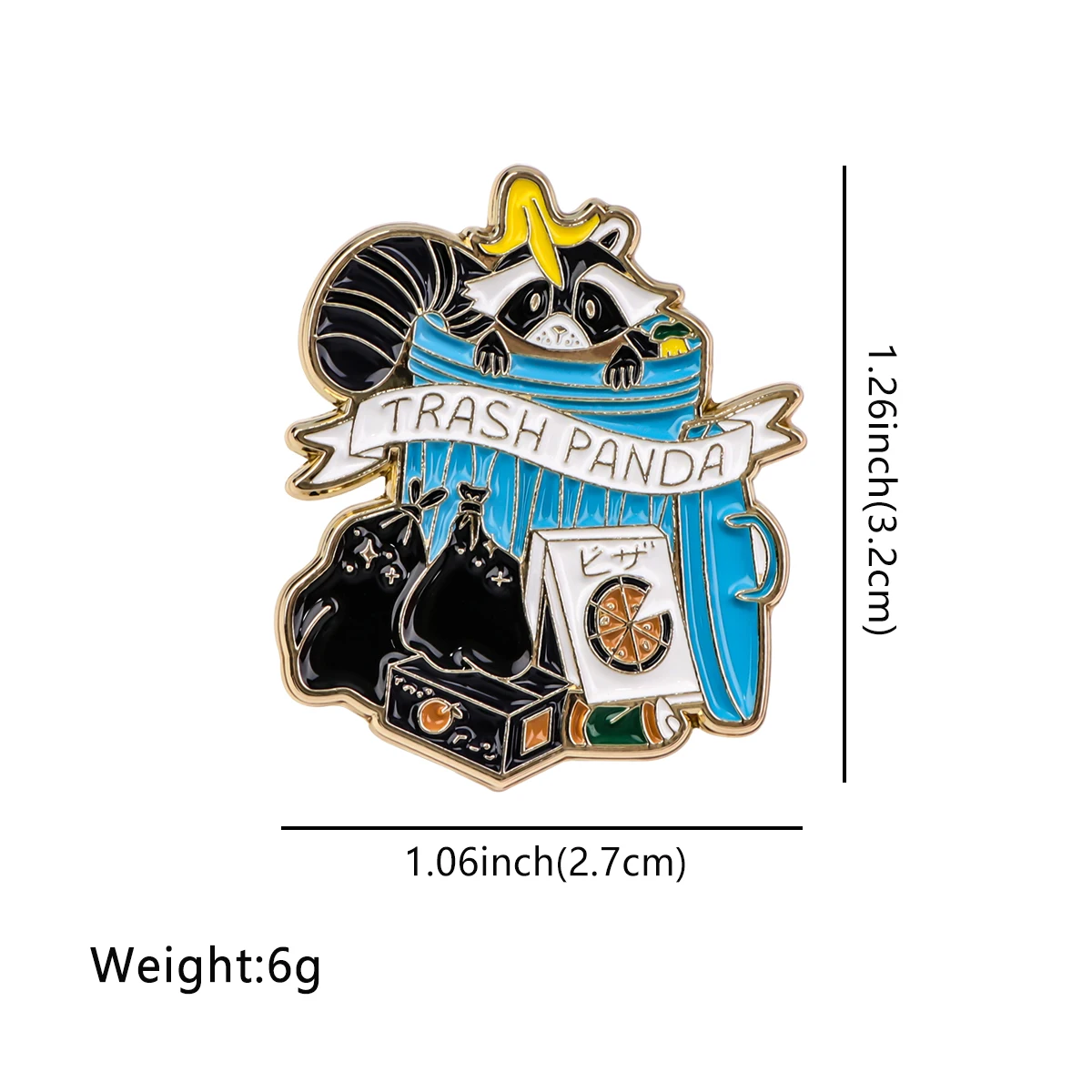 Cartoon Trash Panda Soft Enamel Pin Men Women's Brooch Lapel Pins for Backpack Briefcase Metal Badges Jewelry Decorations