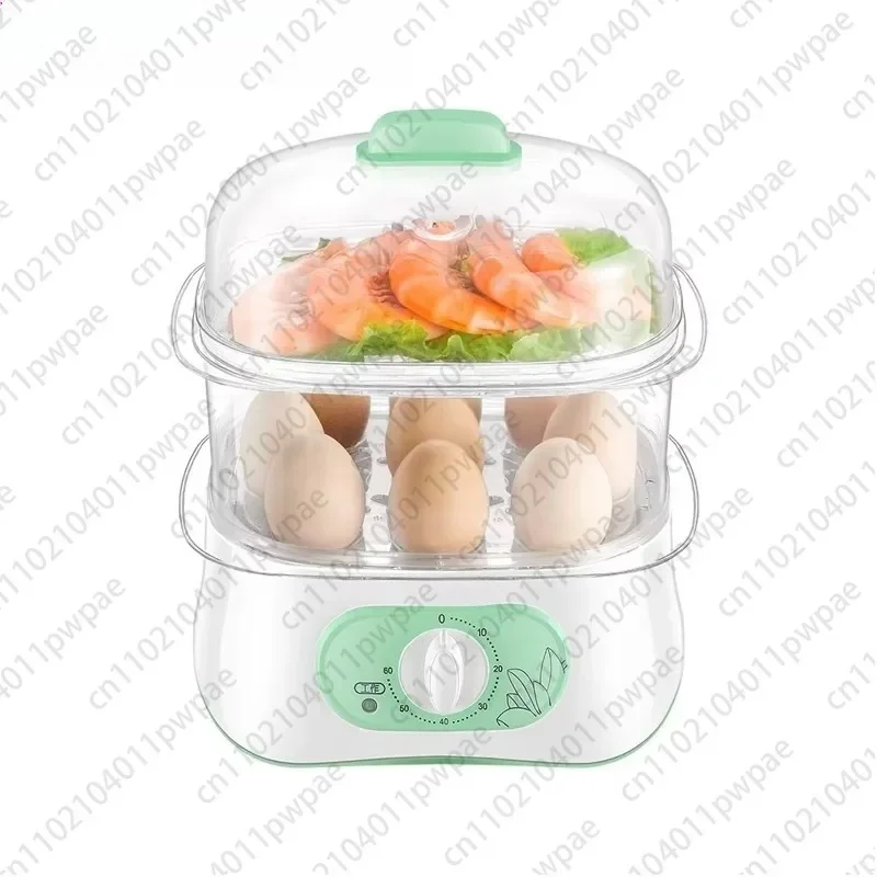 Mini Steamer 12-Cup Egg Steamer Electric Egg Boiler Double-Layer Rapid Egg Cooker Corn