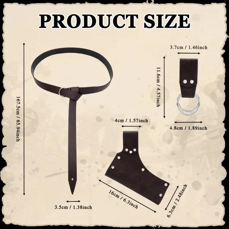 2025 New Halloween Vikinges Costume Accessories Medieval Knight Costume for Adult Men