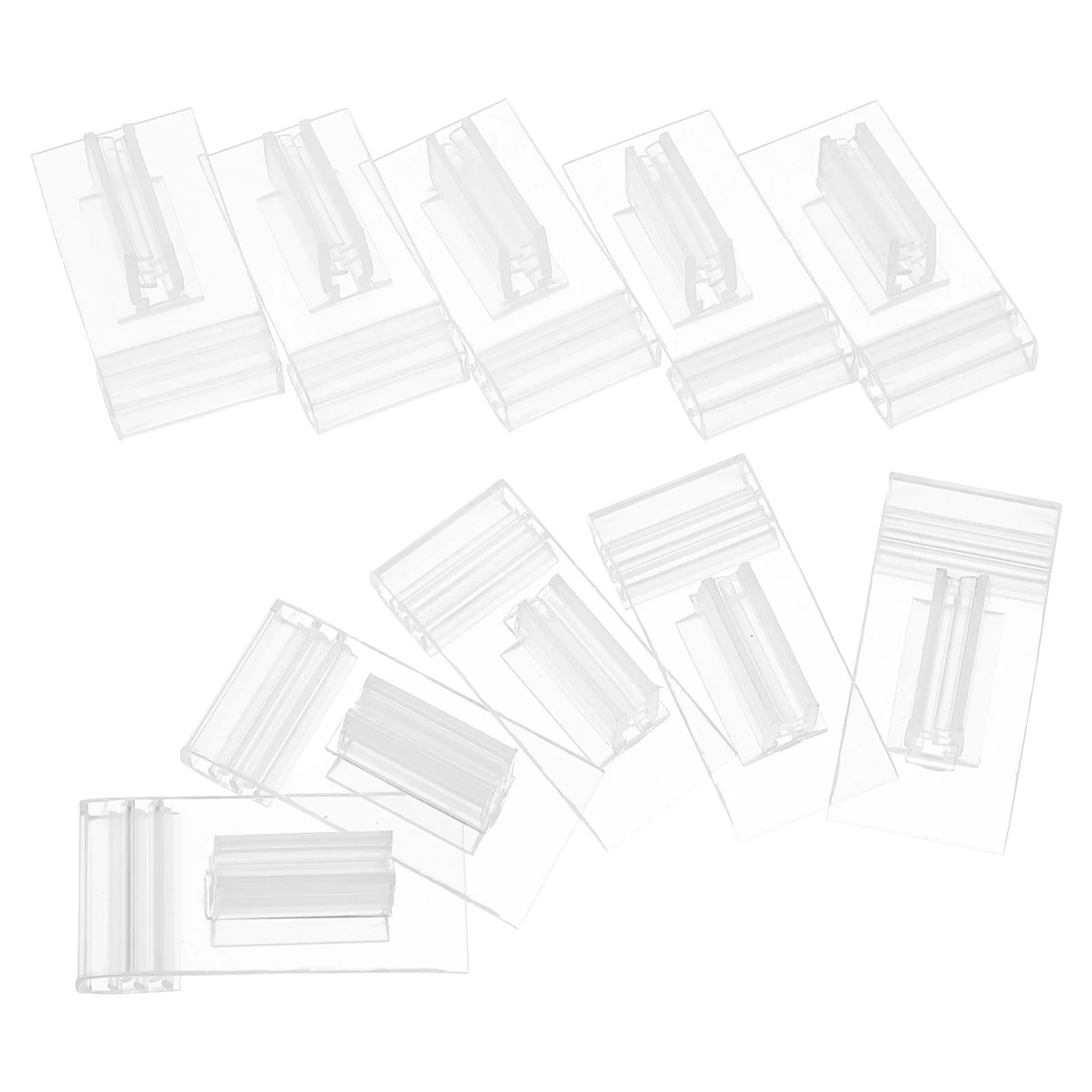 

20Pcs Retail Label Display Clips Clear Plastic Price Tag Holders Gripper Sign Clips for Supermarkets Stores