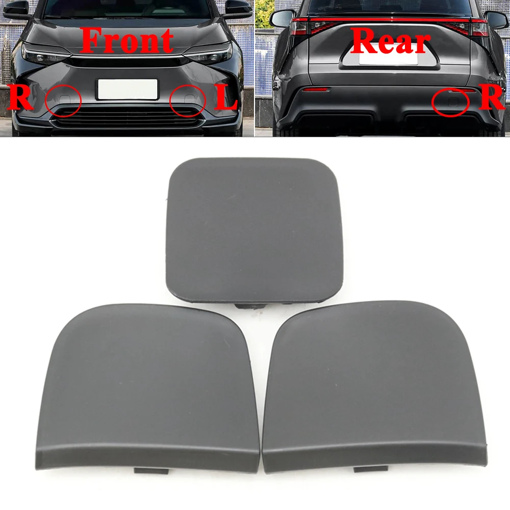 For Toyota BZ4X 2022 2023 2024 Front Rear Bumper Tow Hook Eye Cover Trailer Traction Hauling Housing Shell Cap Lid