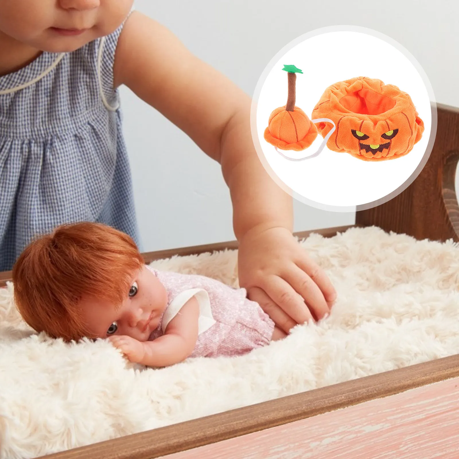 

1Set Miniature Pumpkin Dress for Figurines Stylish Holiday Cap Great for Holiday Decorations and Interactive Play Charming