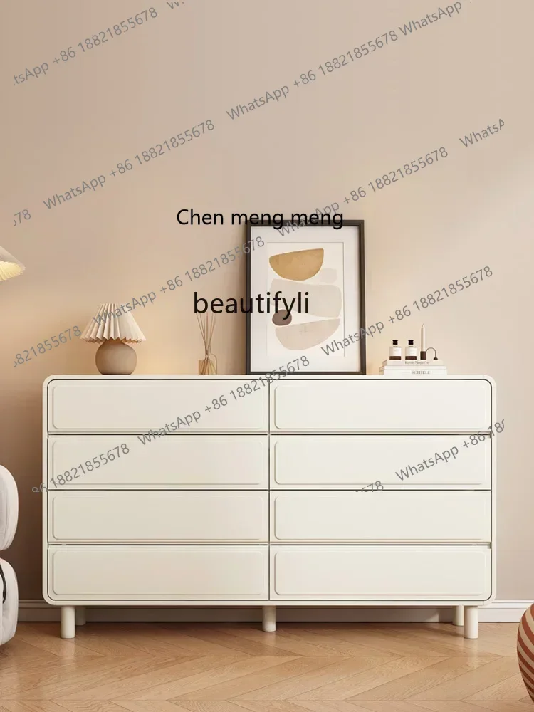 New Arrivals Ultra-Thin Chest of Drawers Bedroom Tailstock Eight Spares Cabinet Chest of Drawers Locker Living Room Wall Storage