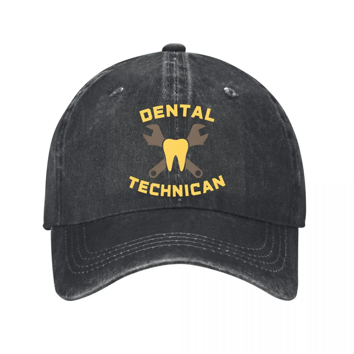 Dental Technician Tooth And Tools Graphic New Vintage Washed Cotton Baseball Cap Sun Hats