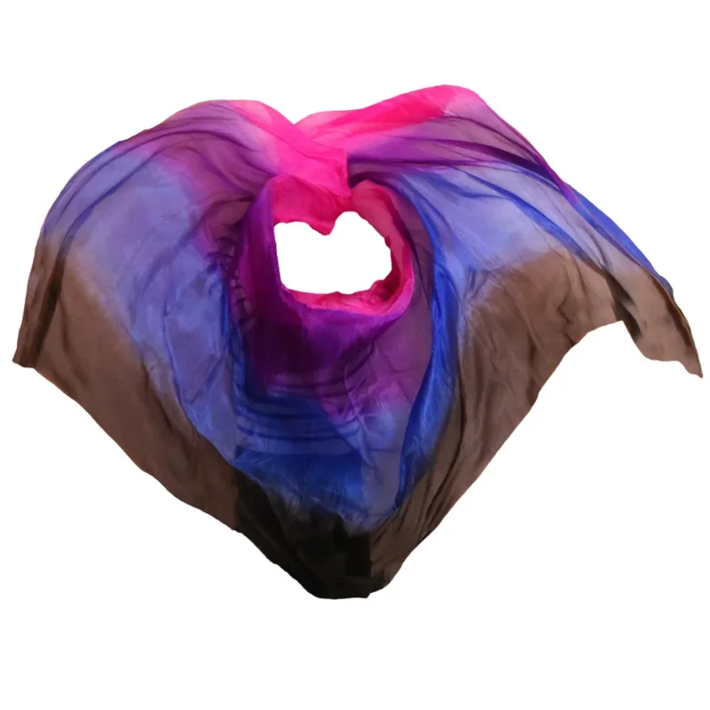 1 Pc Natural Silk Belly Dance100% silk dancing veils Props Stage Performance Veil wholesale Size and color can be customized OA2