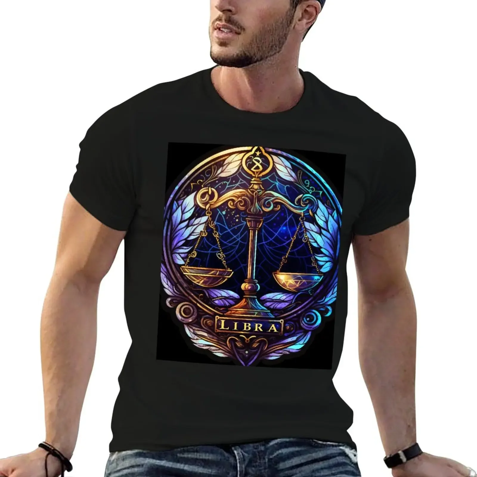 Libra Zodiac sign T-Shirt basketball graphic tees man clothes men clothing