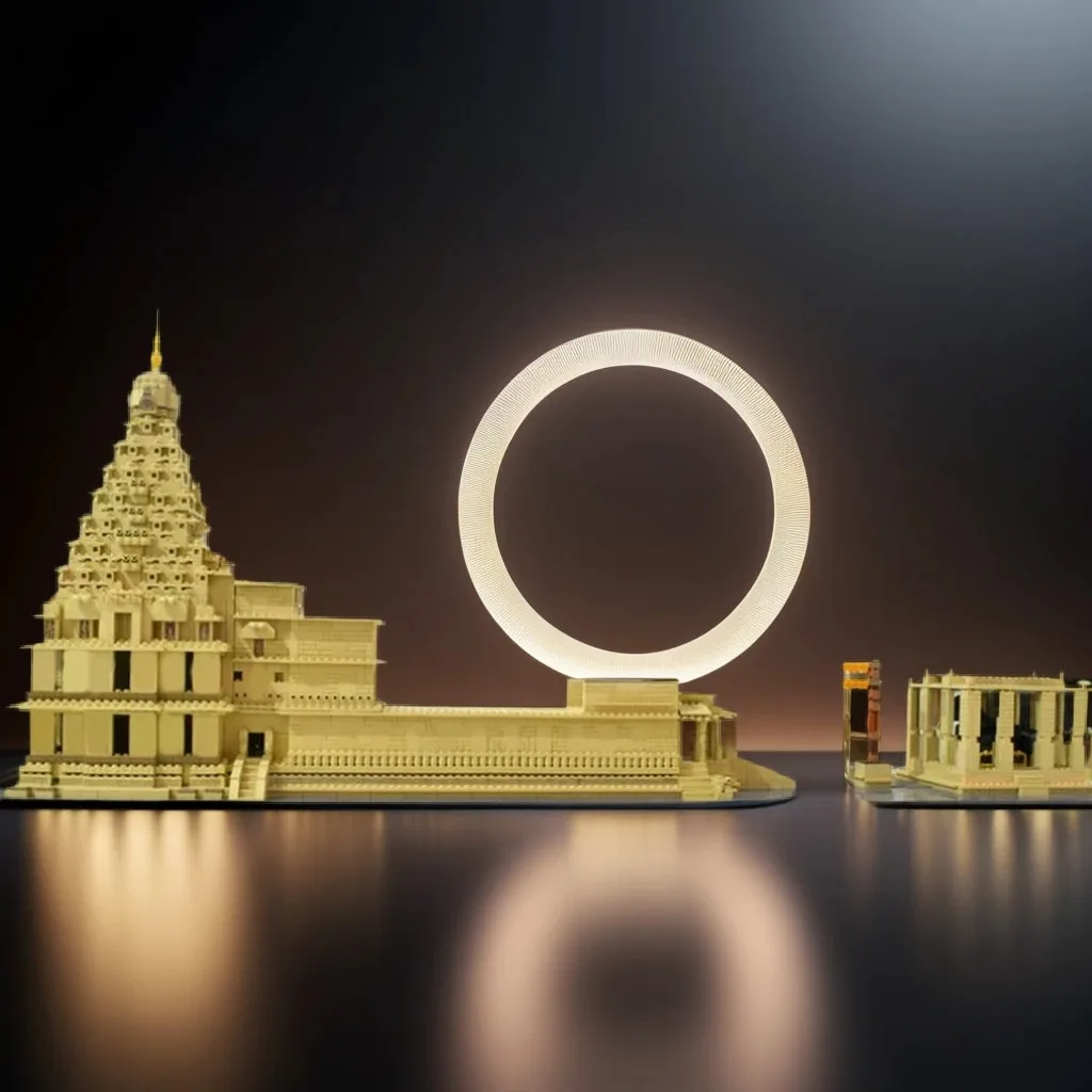 

4543 шт. MOC Tanjore Brihadeeswara храм DIY Реплика объекта наследия ЮНЕСКО — строительные блоки премиум-качества, подарок коллекционеру
