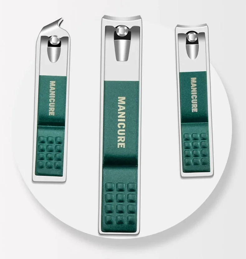 Stainless Steel 9Pcs Nail Manicure Pedicure Kit Green Portable Storage Bag Nail Clipper File Cuticle Tools for Women Men Gift