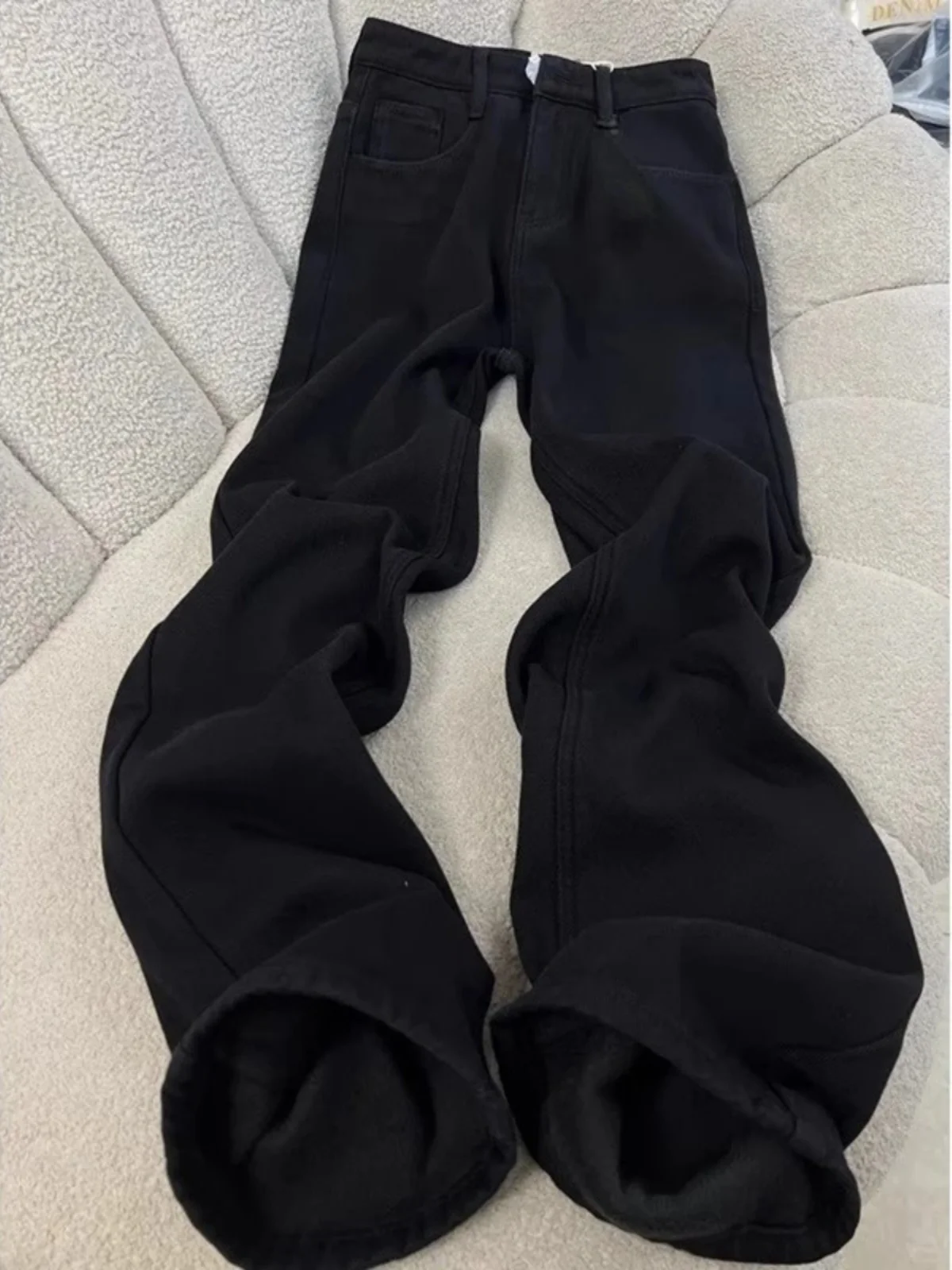 

Cleanfit Men's Fce Lined Elastic Denim Jeans Straight Leg Slim Fit Autumn Winter Faion Wide Leg Cotton Polyester Blend