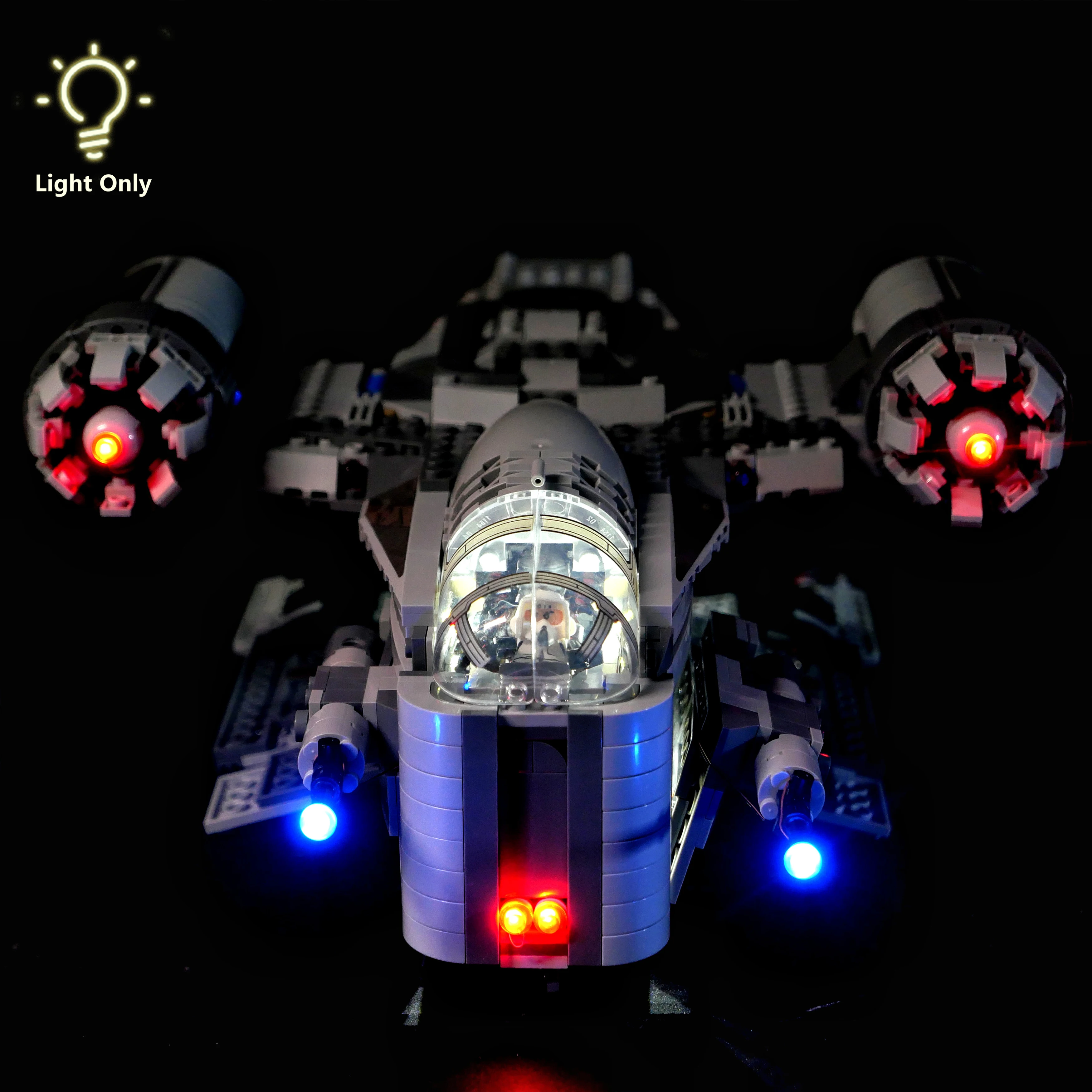 مجموعة إضاءة LED متوافقة مع 75292 Bounty Hunter Starship Building Blocks Model مجموعة الإضاءة الزخرفية (الأضواء فقط)