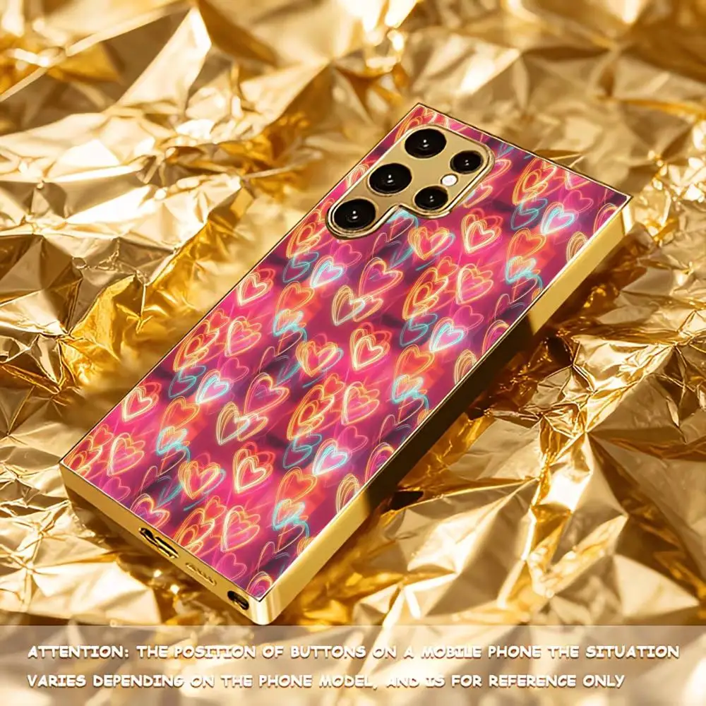 Fashion Atmosphere Simplicity High-end Electroplating Glass PhoneCase for Samsung Galaxy S26 S25 S24 S23 S22 S21 FE,Ultra,Plus