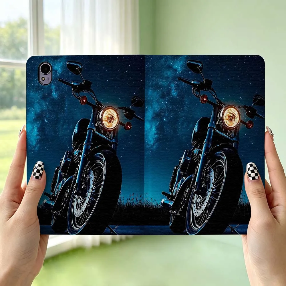 Bike Lover Motorcycle For Huawei MediaPad MatePad Honor Pro V6 9 V8 X9 X 10 13.3 12.3 11 11.5 Inch Tablet Case Pen Tray