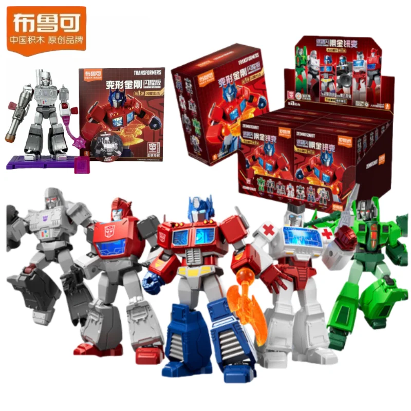 

БЛОКИДНЫЕ Трансформеры, сверкающее издание 1, сборка строительных блоков, модель игрушки «сделай сам», украшение для рабочего стола, детский подарок на день рождения и праздник