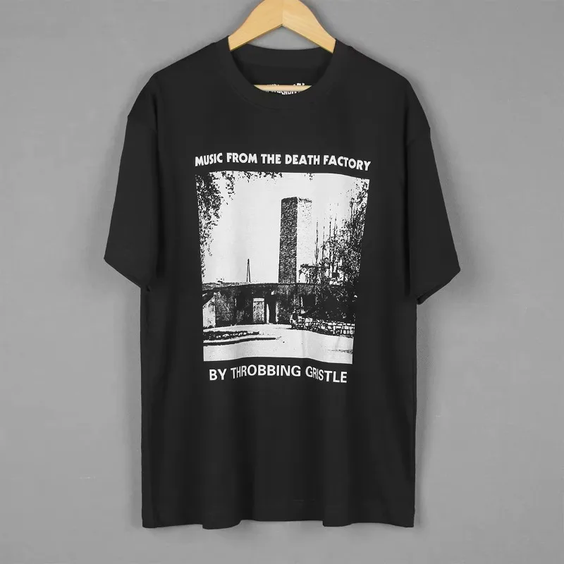 Cotton men's printed shirt Throbbing Gristle T-shirt Death Factory Electronics Industry Music Soul TV Coil SPK short sleeved